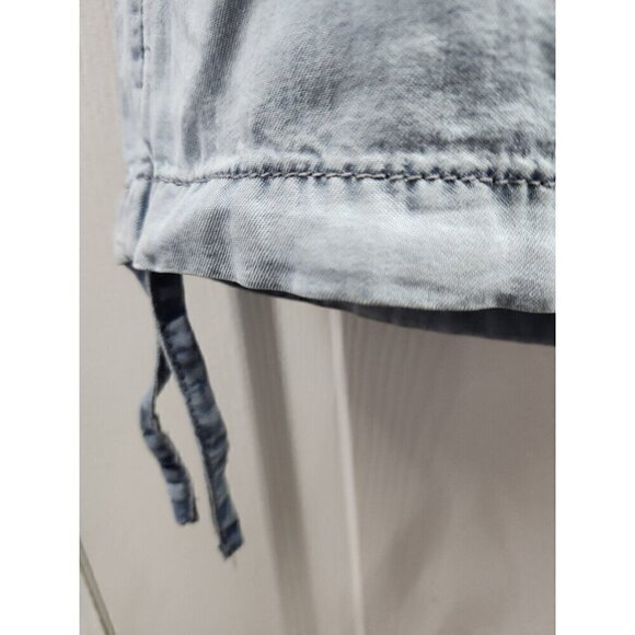 DD77 Chambray Cargo Crop Pants XXL Drawstring Waist & Ankle - Picture 5 of 10